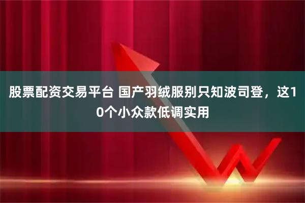 股票配资交易平台 国产羽绒服别只知波司登，这10个小众款低调实用