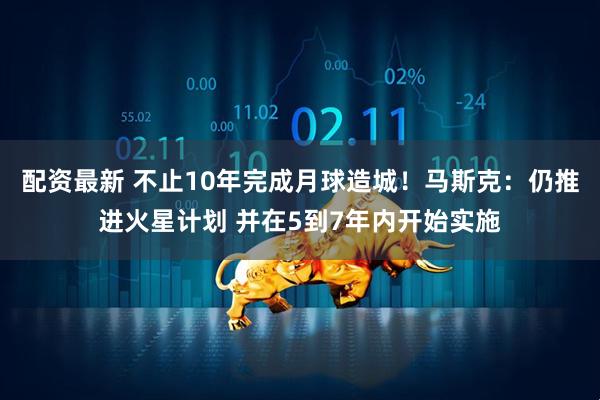 配资最新 不止10年完成月球造城！马斯克：仍推进火星计划 并在5到7年内开始实施